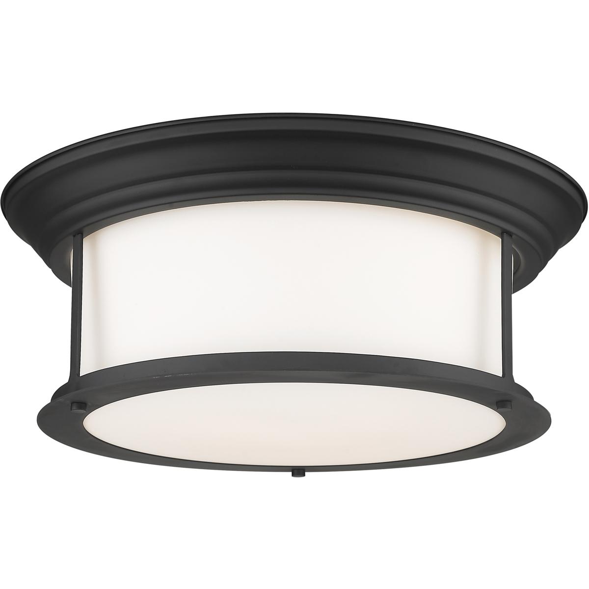 Z-Lite 2011F16-MB Sonna 3 Light 15.5 inch Matte Black Flush Mount Ceiling Light