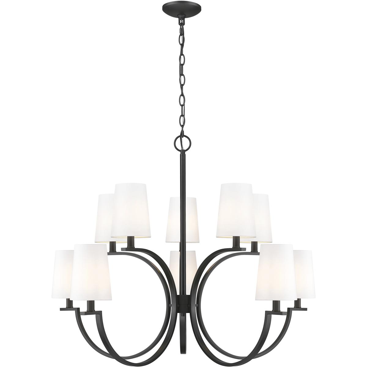 Z-Lite 2016-10MB Cordelia 10 Light 40 inch Matte Black Chandelier Ceiling Light