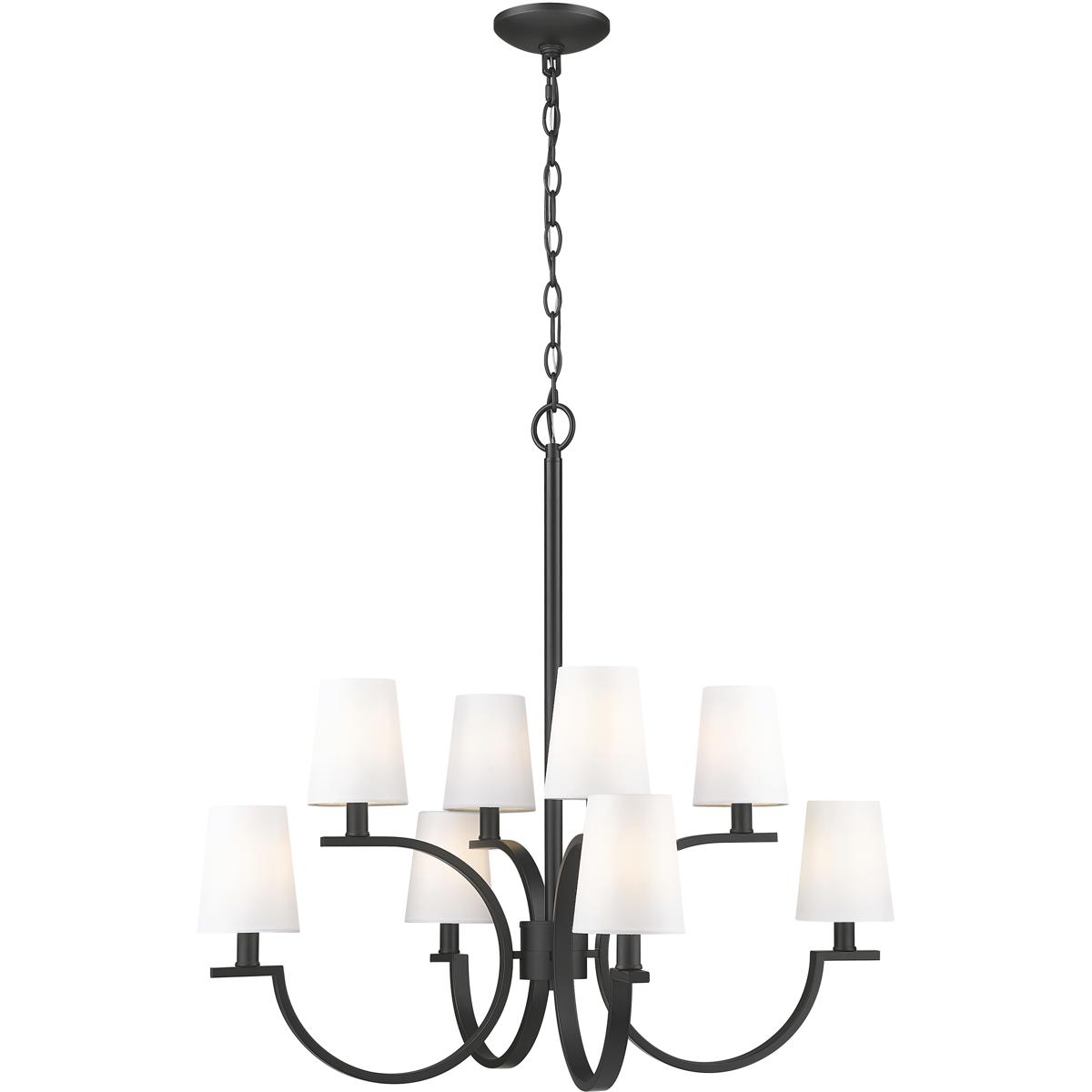 Z-Lite 2016-8MB Cordelia 8 Light 29.25 inch Matte Black Chandelier Ceiling Light