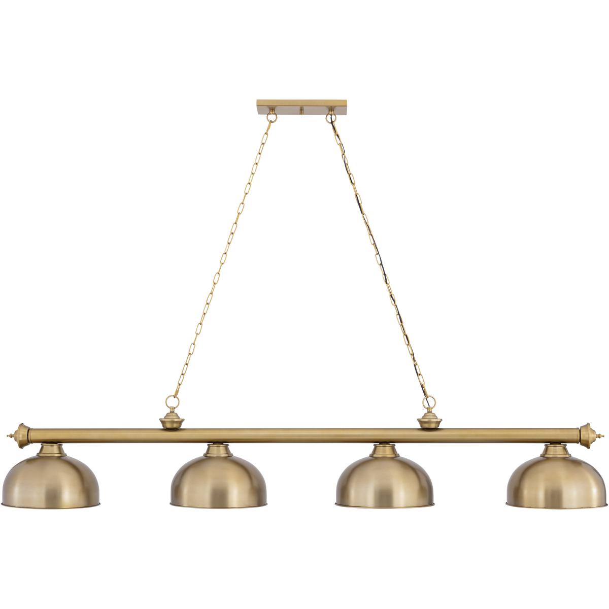 Z-Lite 2306-4HBR-D13HBR Cordon 4 Light 81.5 inch Heritage Brass Billiard Ceiling Light in Heritage Brass Metal and Glass