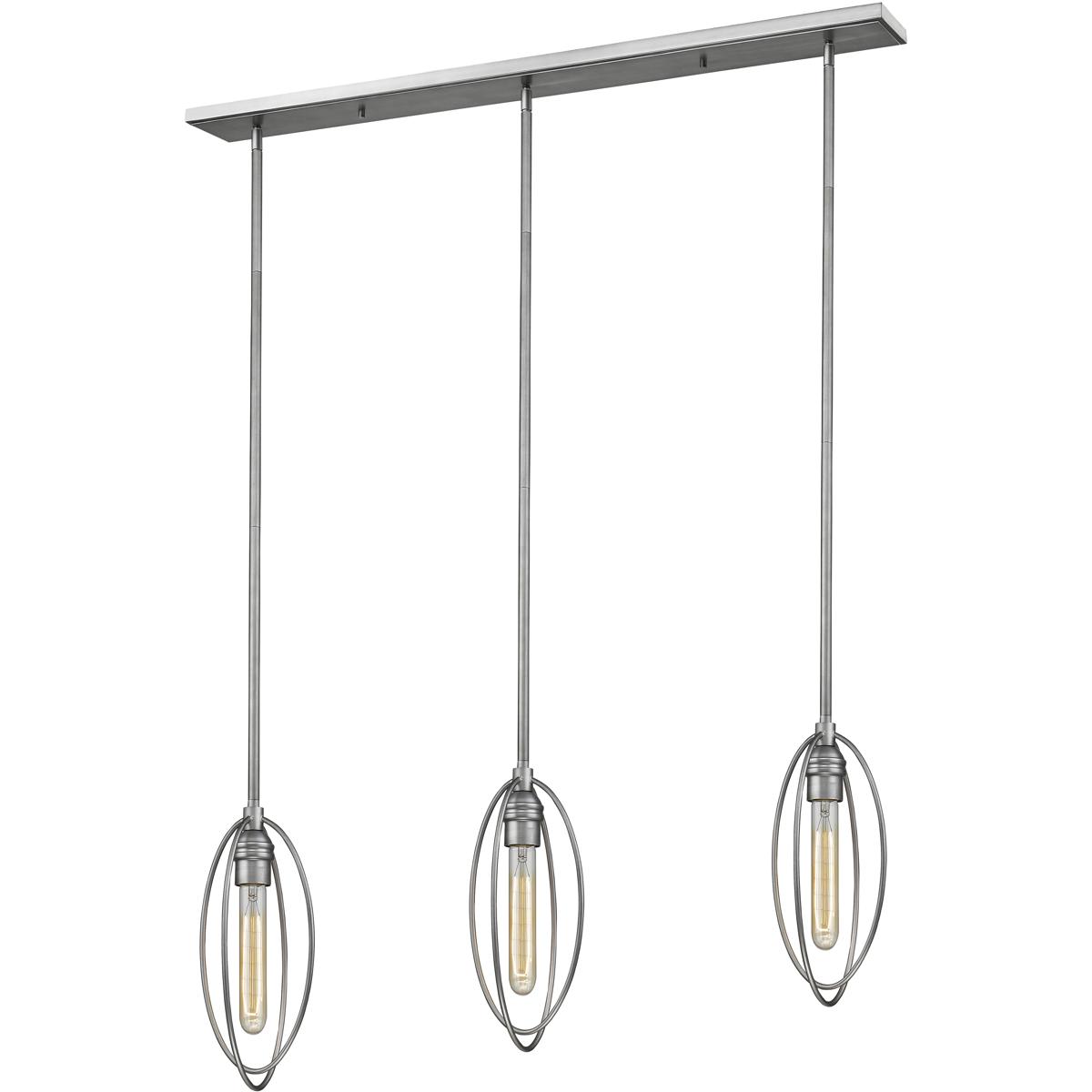 Z-Lite 3000-3B-OS Persis 3 Light 46 inch Old Silver Linear Chandelier Ceiling Light