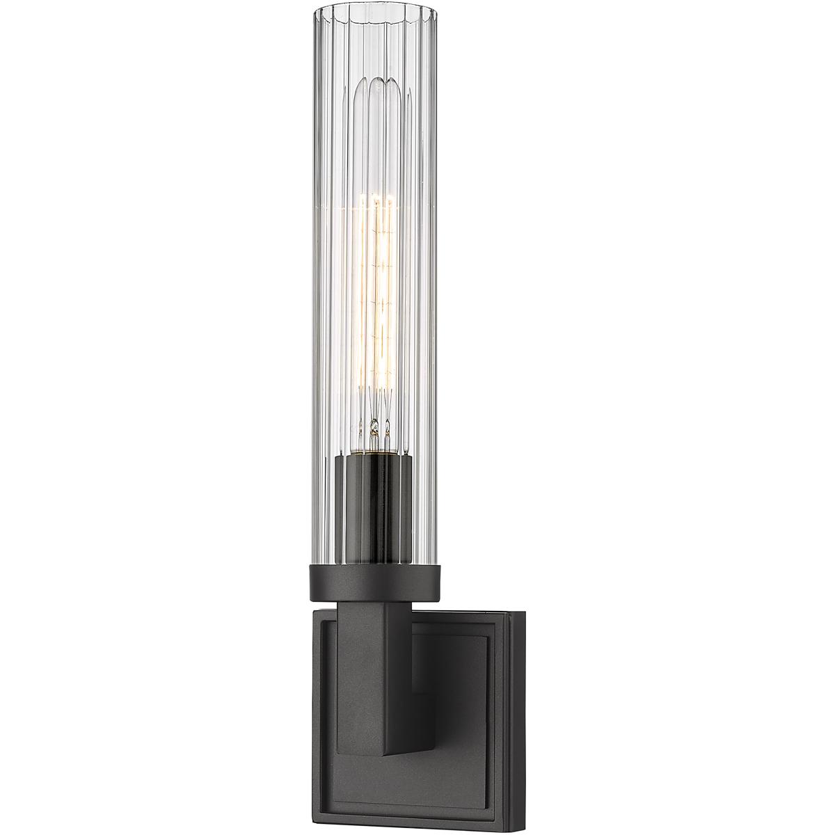 Lighting New York 3031-1S-BRZ Z-Lite Beau Wall Sconce Wall Light in Bronze 3031-1S-BRZ - Open Box