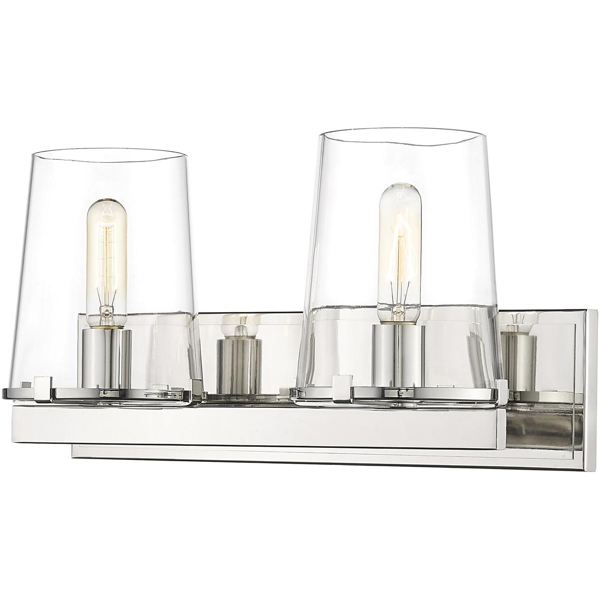 Z-Lite 3032-2V-PN Callista 2 Light 18.25 inch Polished Nickel Vanity Wall Light