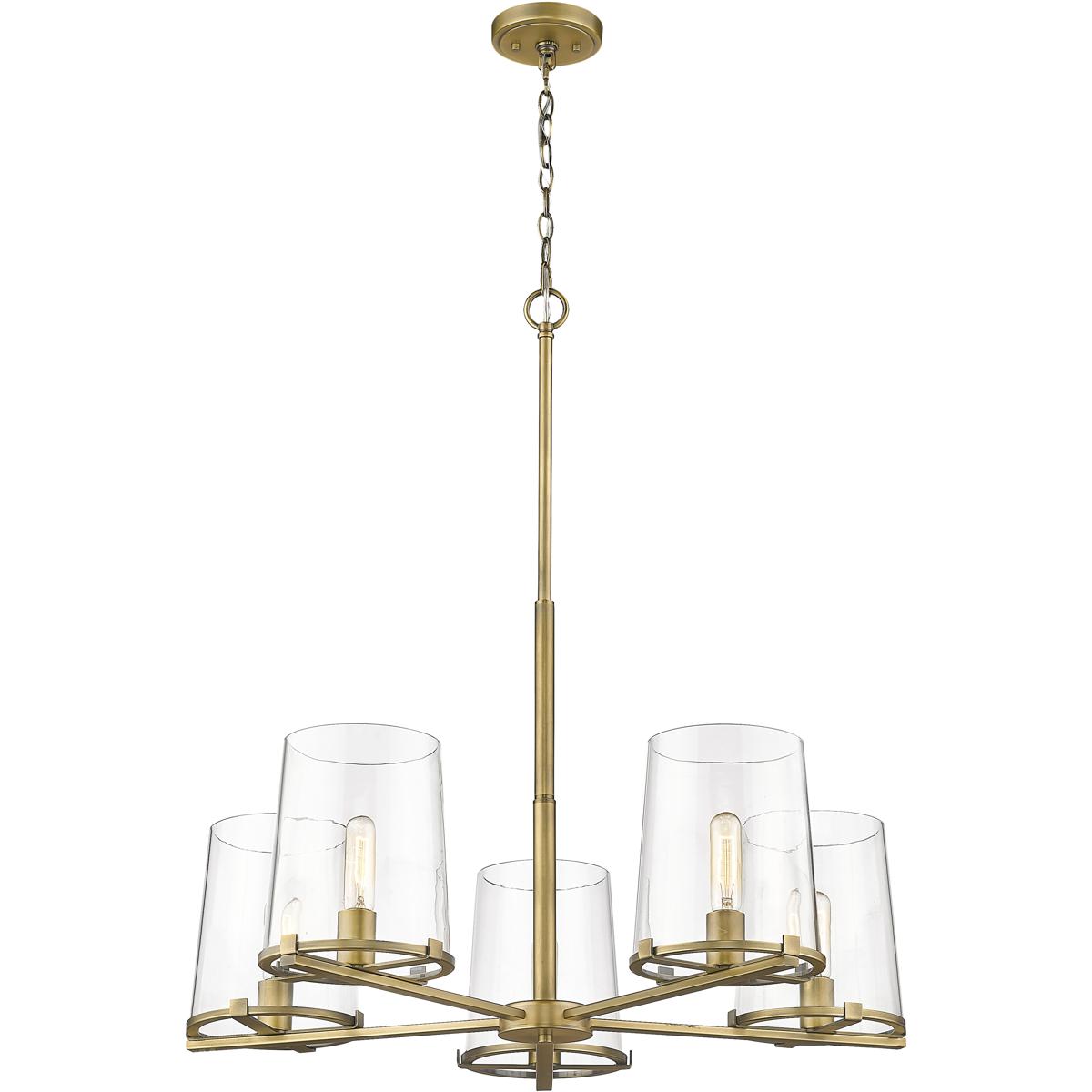 Z-Lite 3032-5RB Callista 5 Light 33 inch Rubbed Brass Chandelier Ceiling Light