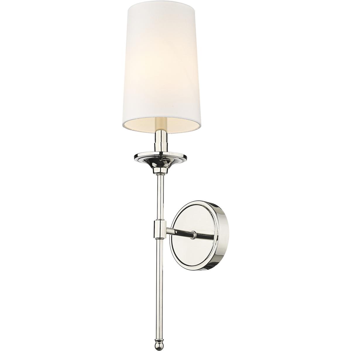 Lighting New York 3033-1S-PN Z-Lite Emily Wall Sconce Wall Light in Polished Nickel 3033-1S-PN - Open Box