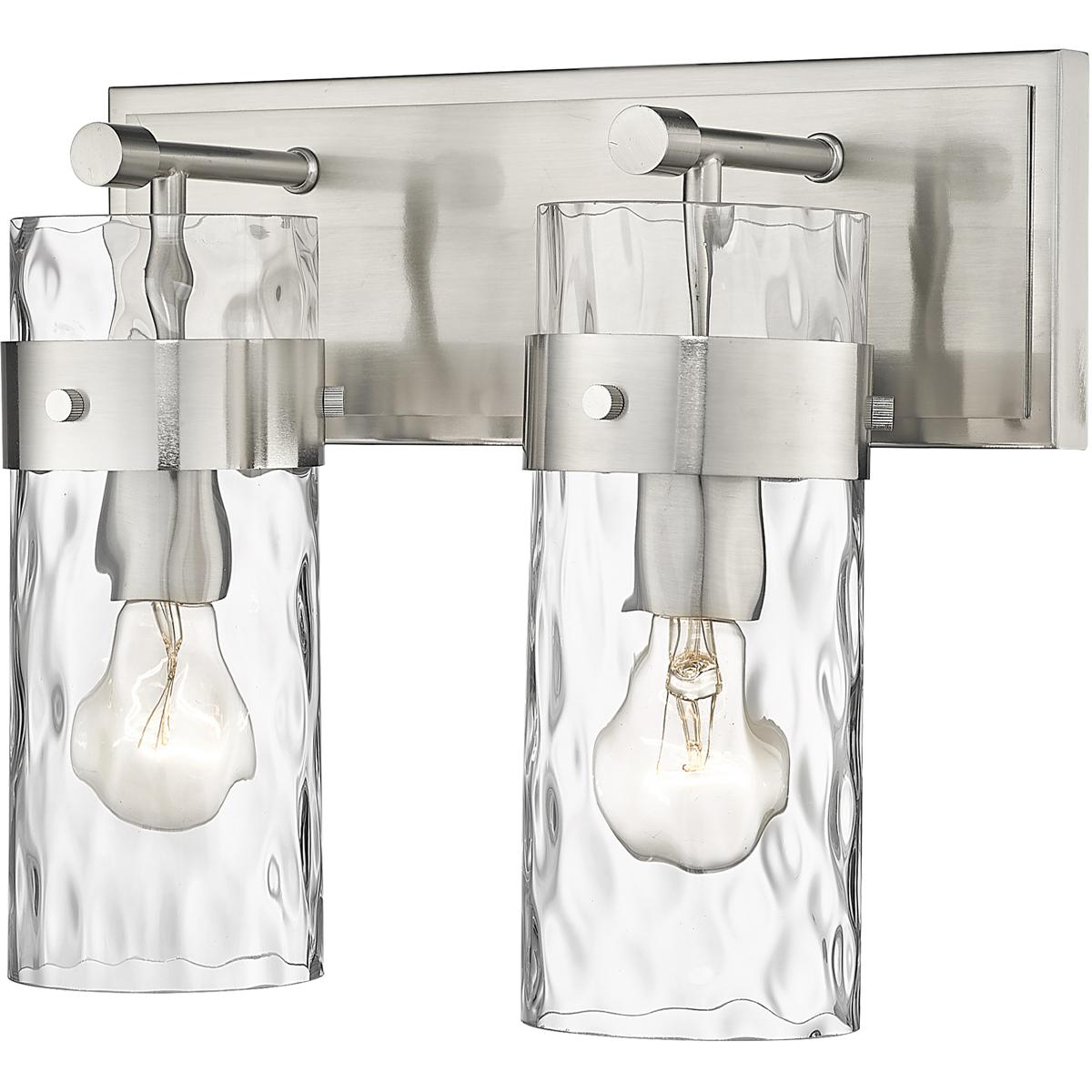 Z-Lite 3035-2V-BN Fontaine 2 Light 14 inch Brushed Nickel Vanity Wall Light