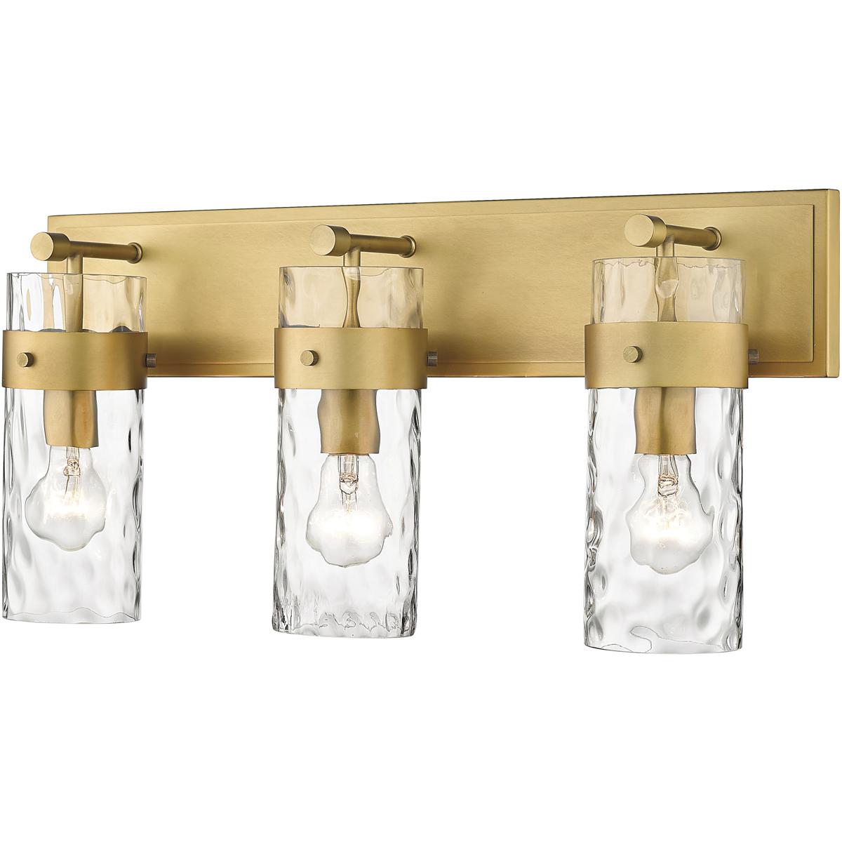 Z-Lite 3035-3V-RB Fontaine 3 Light 24 inch Rubbed Brass Vanity Wall Light