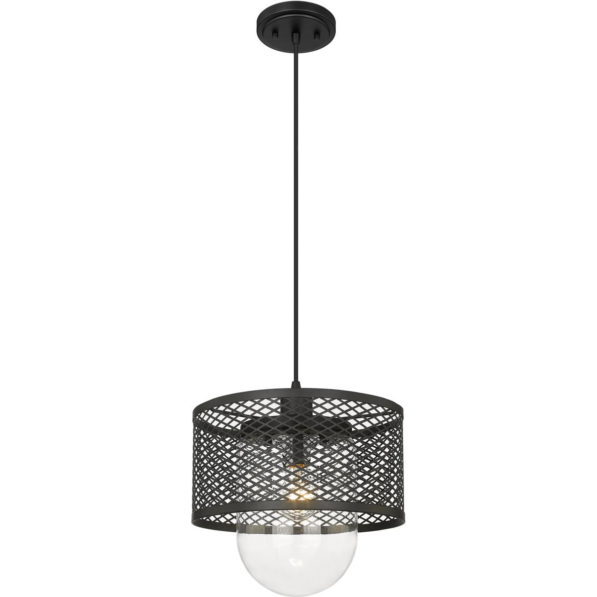 Z-Lite 3037P11-MB Kipton 1 Light 11 inch Matte Black Pendant Ceiling Light