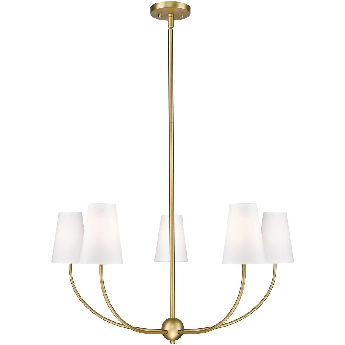 Z-Lite 3040-32RB Shannon 5 Light 32 inch Rubbed Brass Chandelier Ceiling Light