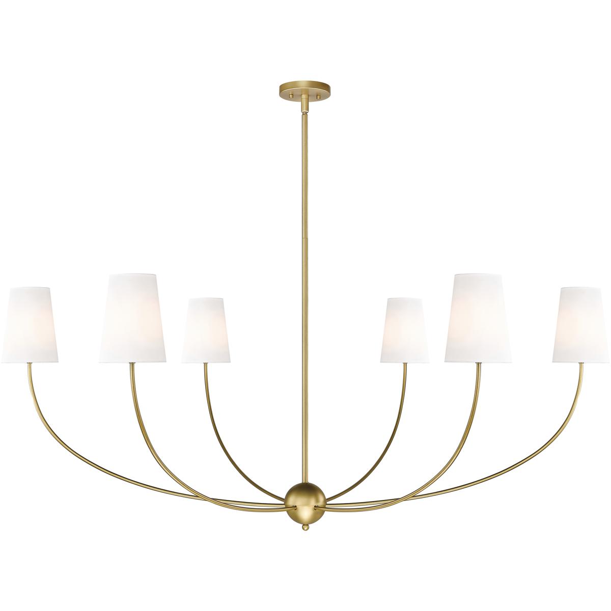 Z-Lite 3040-62RB Shannon 6 Light 62 inch Rubbed Brass Chandelier Ceiling Light