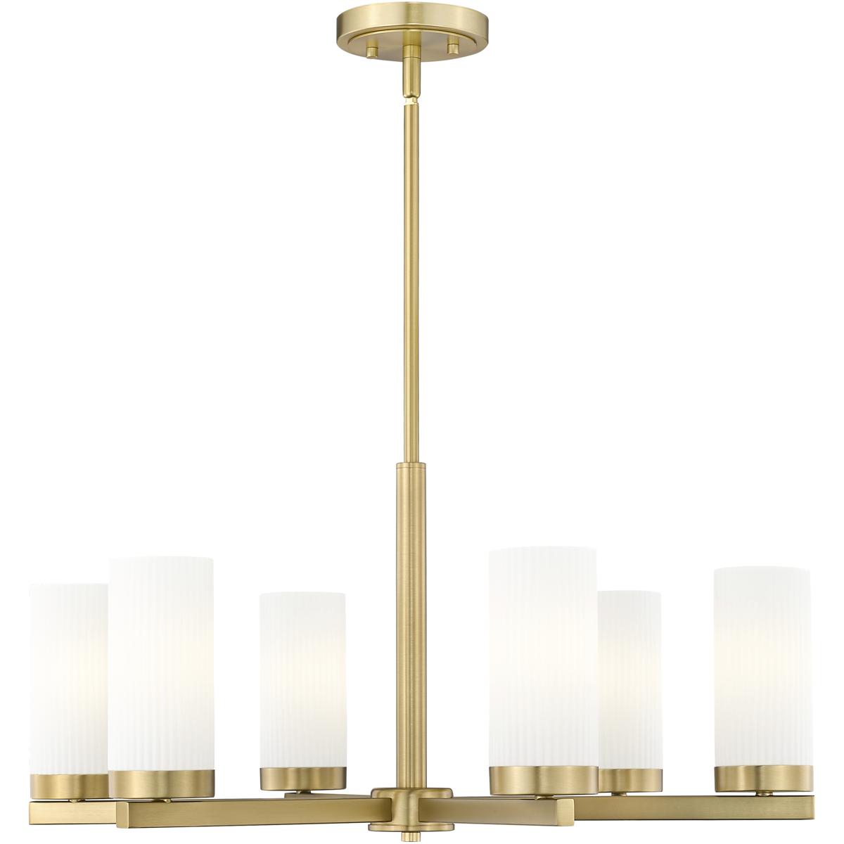 Z-Lite 3044-6MGLD Danica 6 Light 26 inch Modern Gold Chandelier Ceiling Light