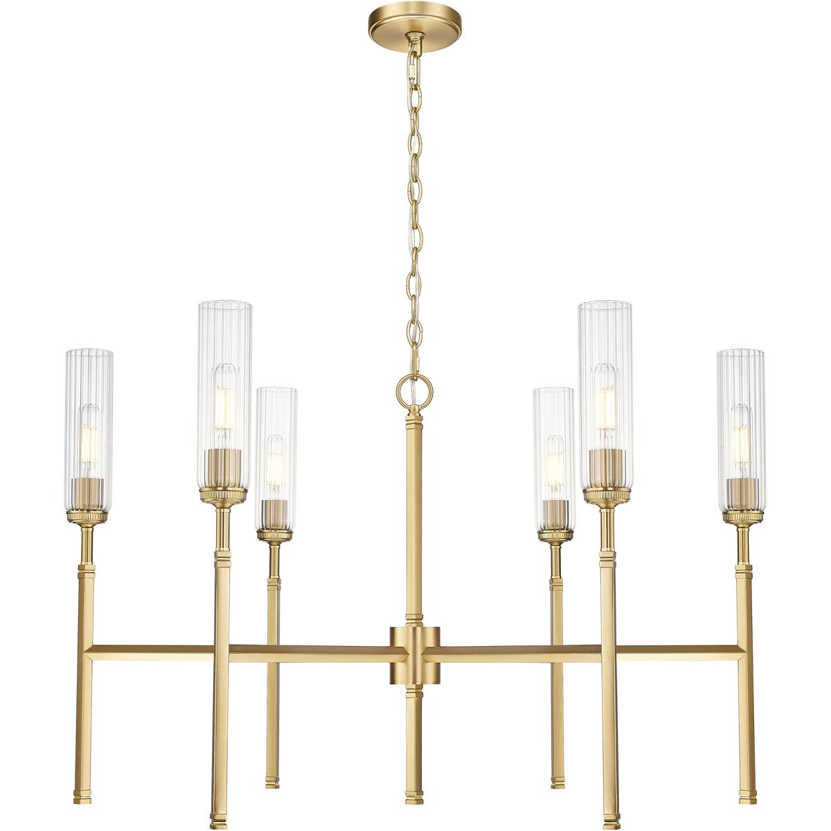 Z-Lite 3047-6MGLD Esme 6 Light 38 inch Modern Gold Chandelier Ceiling Light