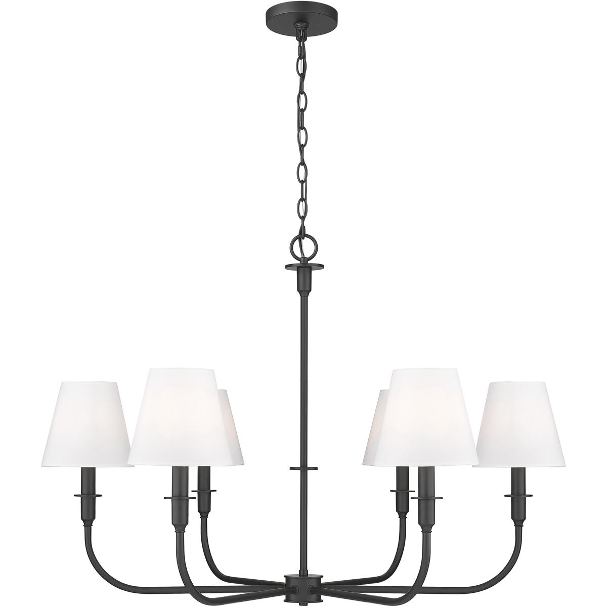 Z-Lite 3049-32MB Tova 6 Light 36.5 inch Matte Black Chandelier Ceiling Light