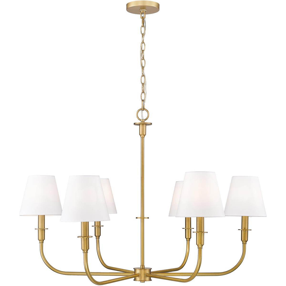 Z-Lite 3049-32RB Tova 6 Light 36.5 inch Rubbed Brass Chandelier Ceiling Light