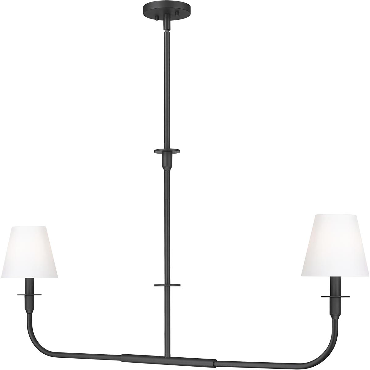 Z-Lite 3049-42L-MB Tova 2 Light 45.75 inch Matte Black Linear Chandelier Ceiling Light
