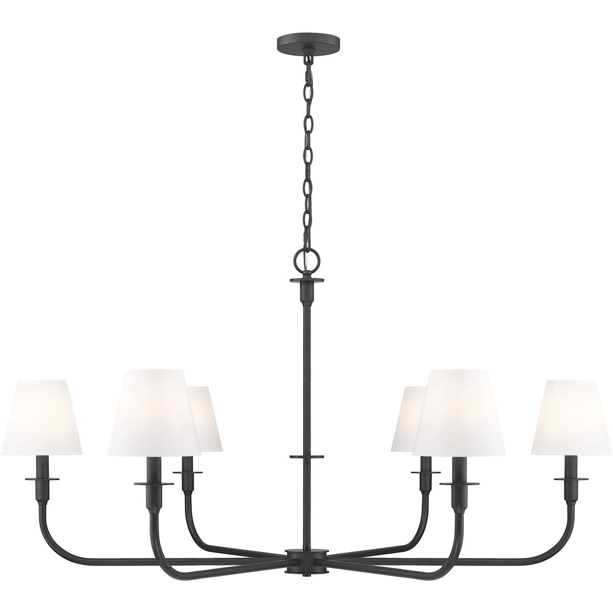 Z-Lite 3049-45MB Tova 6 Light 48.75 inch Matte Black Chandelier Ceiling Light