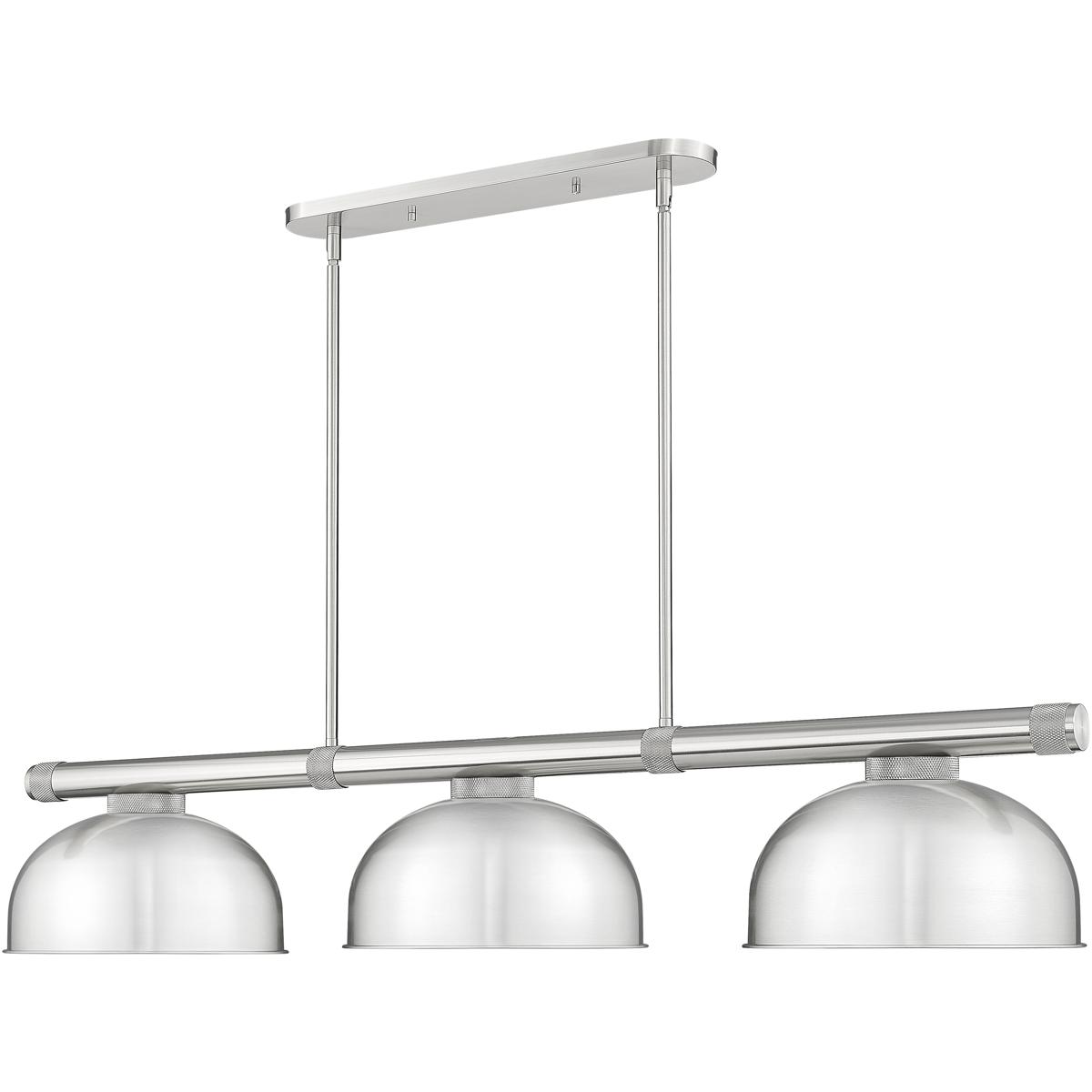 Z-Lite 3050-3BN-D13BN Vanguard 3 Light 58.5 inch Brushed Nickel Billiard Ceiling Light