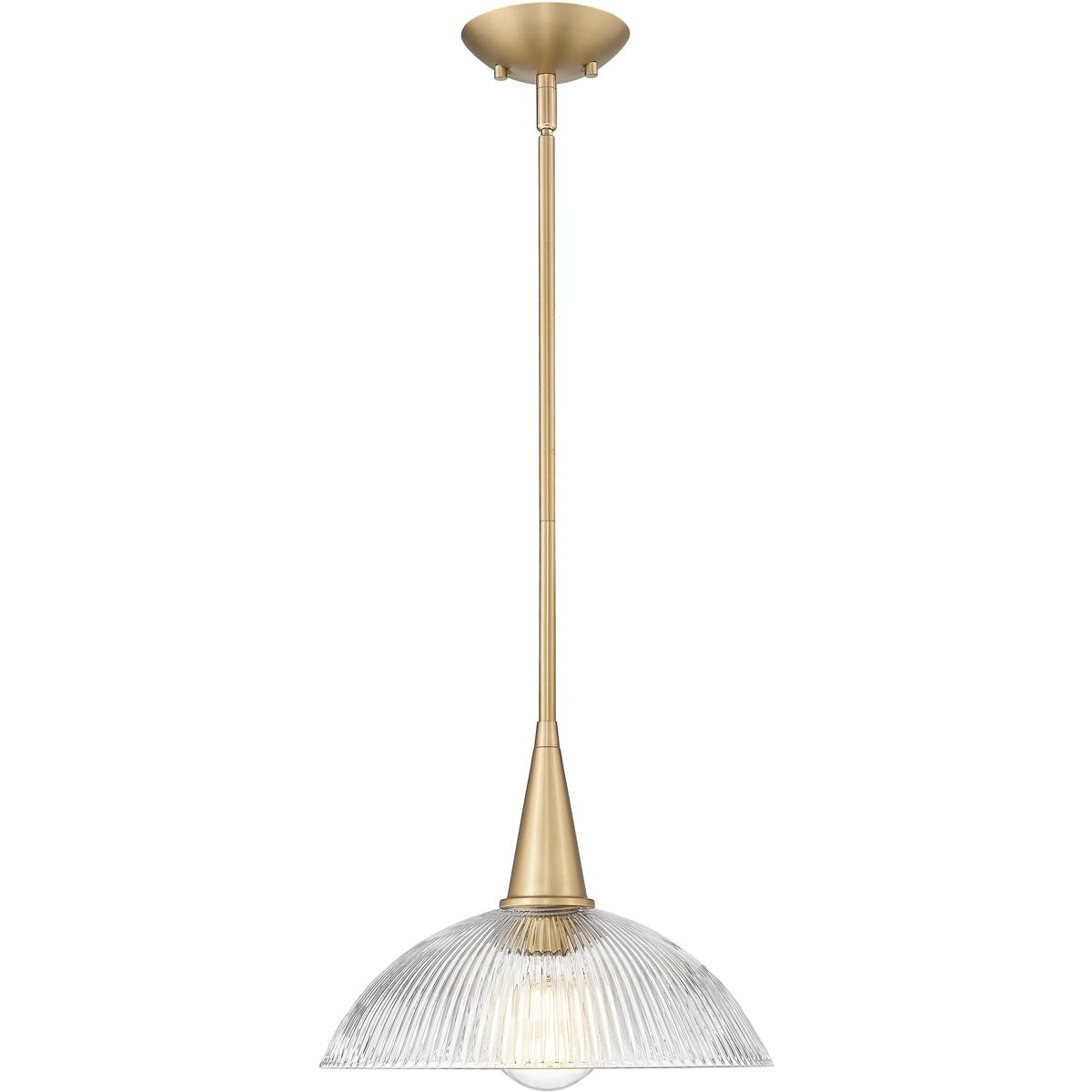 Z-Lite 3051P12-MGLD Lunelle 1 Light 12 inch Modern Gold Pendant Ceiling Light