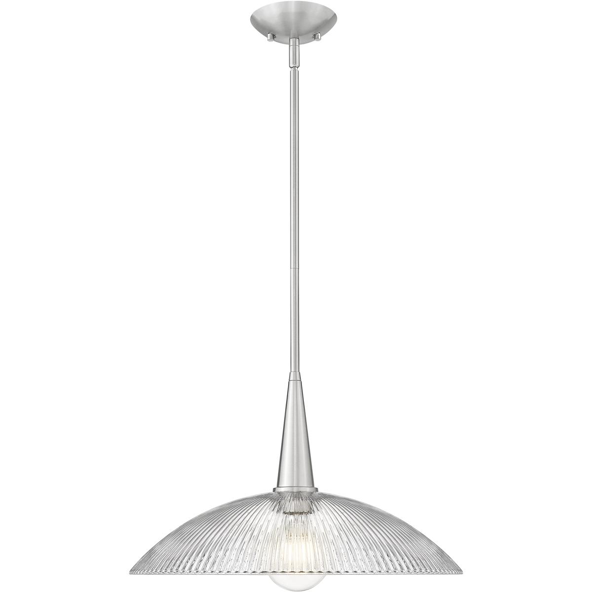 Z-Lite 3051P18-BN Lunelle 1 Light 18 inch Brushed Nickel Pendant Ceiling Light