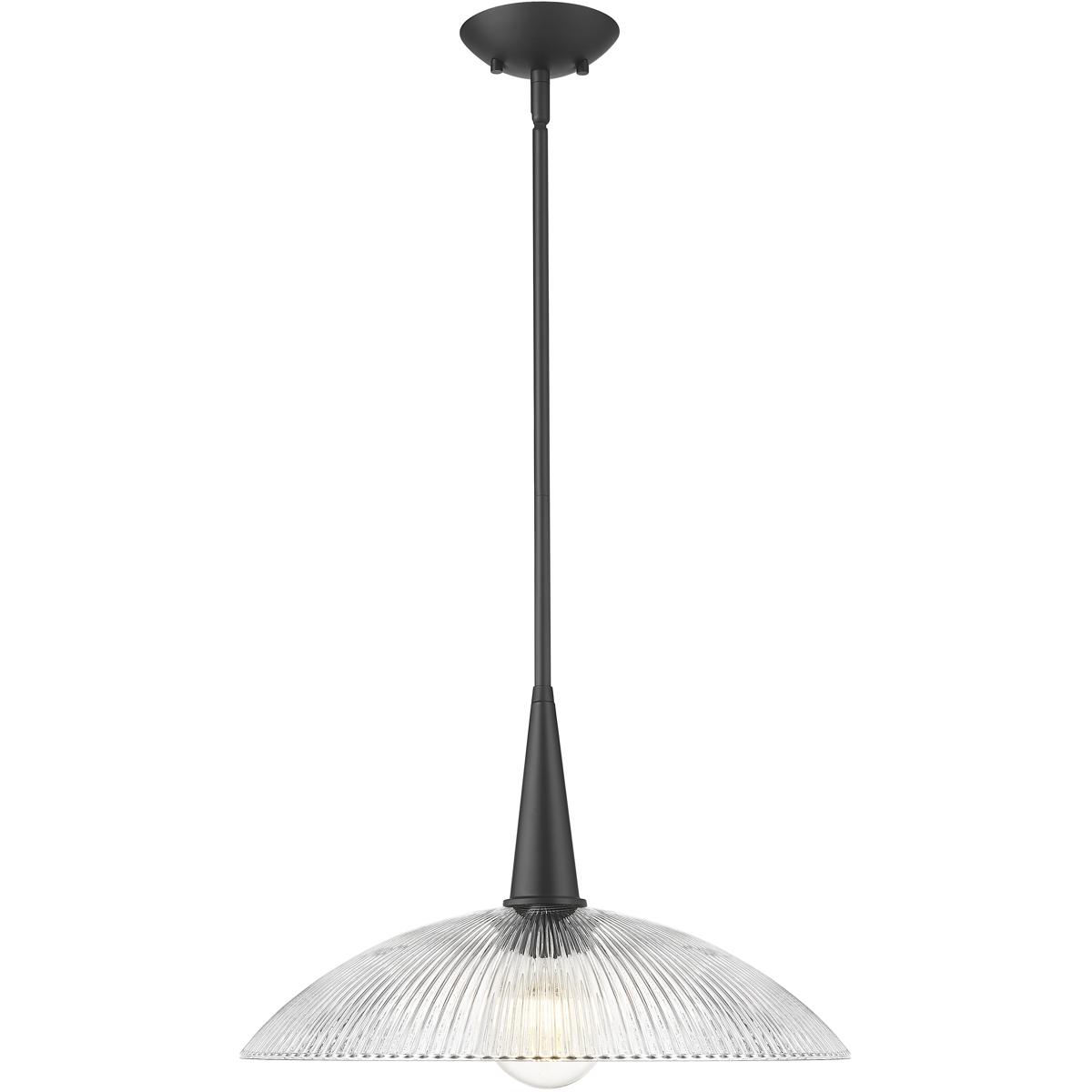Z-Lite 3051P18-MB Lunelle 1 Light 18 inch Matte Black Pendant Ceiling Light