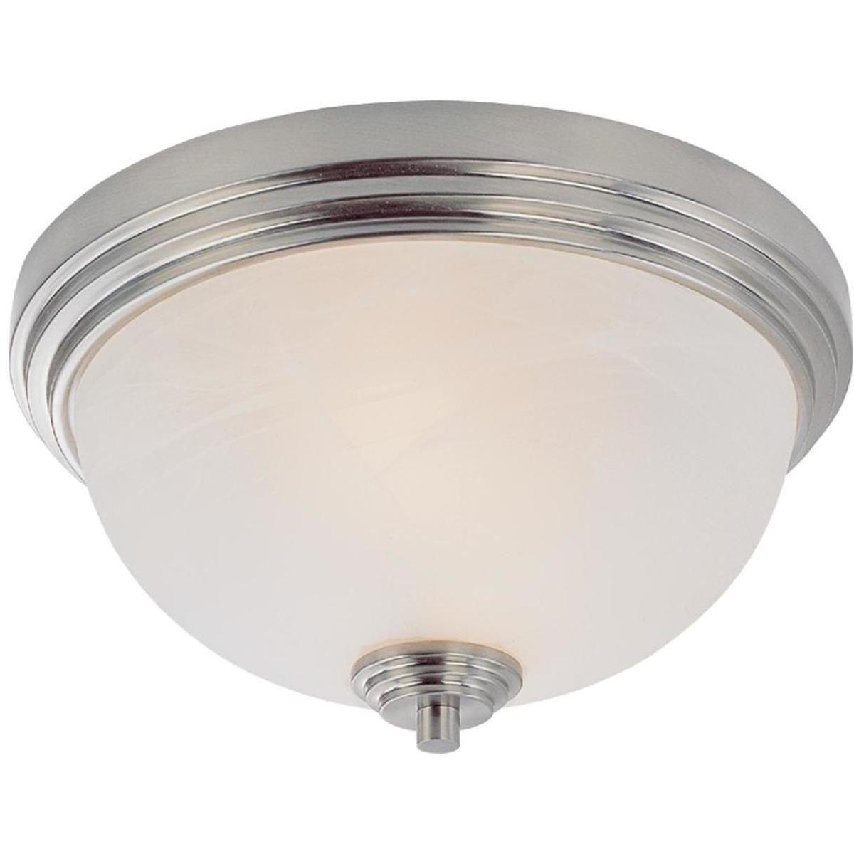 Z-Lite 314F2-BN Chelsey 2 Light 12 inch Brushed Nickel Flush Mount Ceiling Light