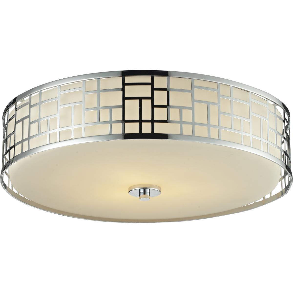 Z-Lite 328F20-CH Elea 3 Light 20.5 inch Chrome Flush Mount Ceiling Light