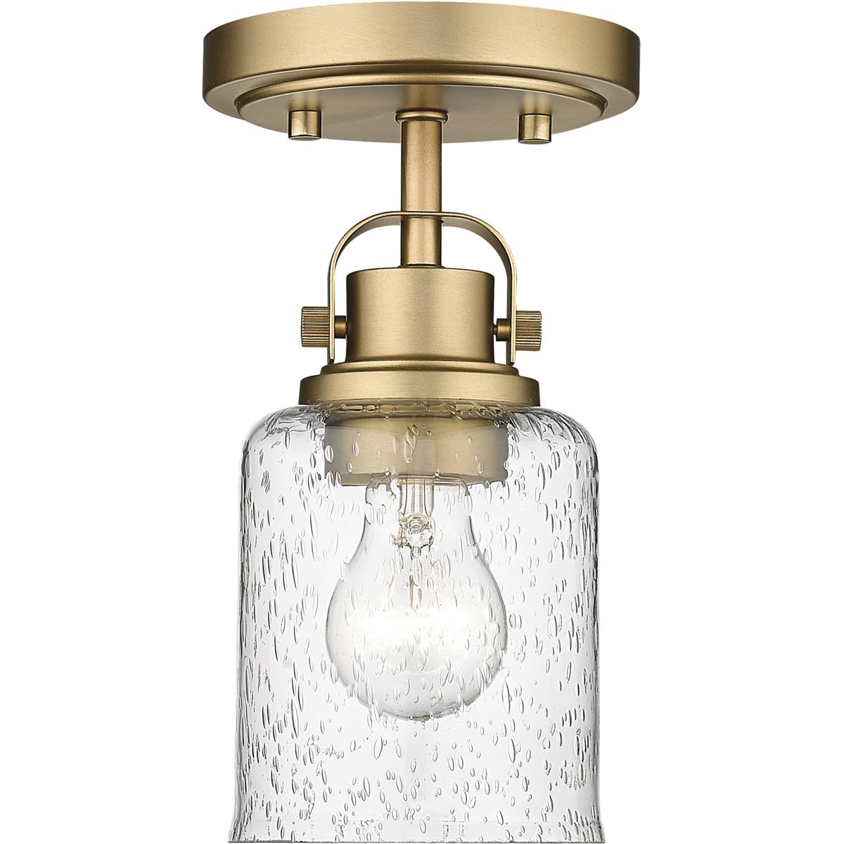 Z-Lite 340F1-HG Kinsley 1 Light 5.25 inch Heirloom Gold Flush Mount Ceiling Light in Heritage Gold