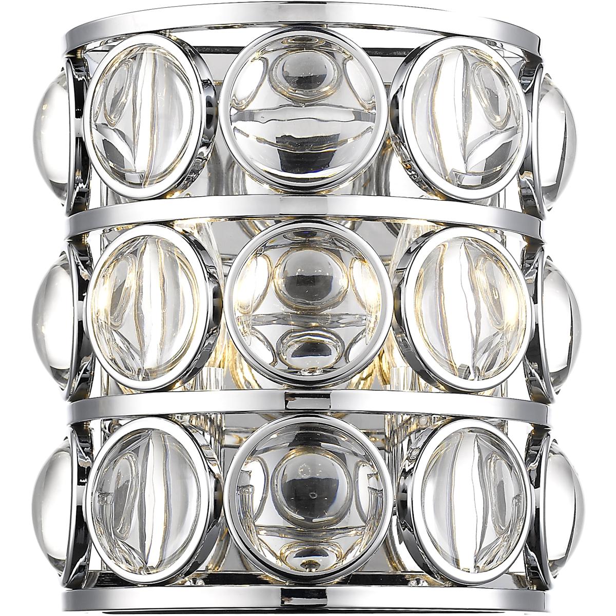 Z-Lite 4004-2S-CH Eternity 2 Light 9.75 inch Chrome Wall Sconce Wall Light in 6