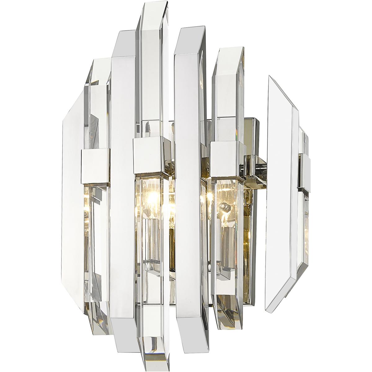 Z-Lite 4006S-PN Bova 2 Light 11.5 inch Polished Nickel Wall Sconce Wall Light