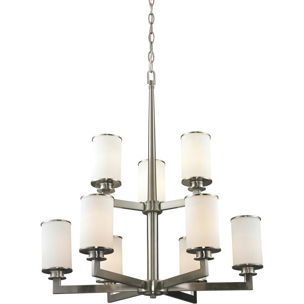 Z-Lite 412-9 Savannah 9 Light 29 inch Brushed Nickel Chandelier Ceiling Light