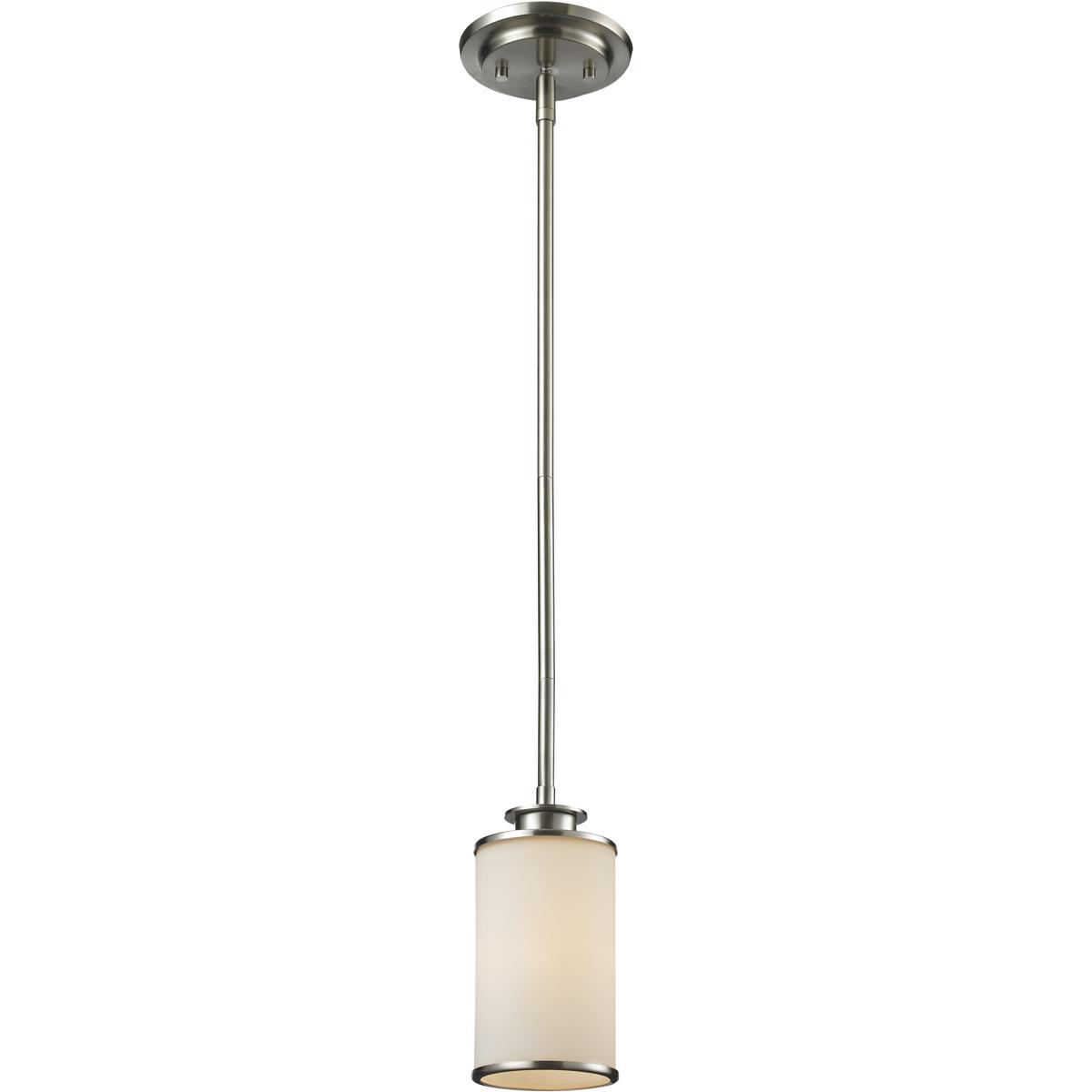 Z-Lite 412MP Savannah 1 Light 4.5 inch Brushed Nickel Pendant Ceiling Light