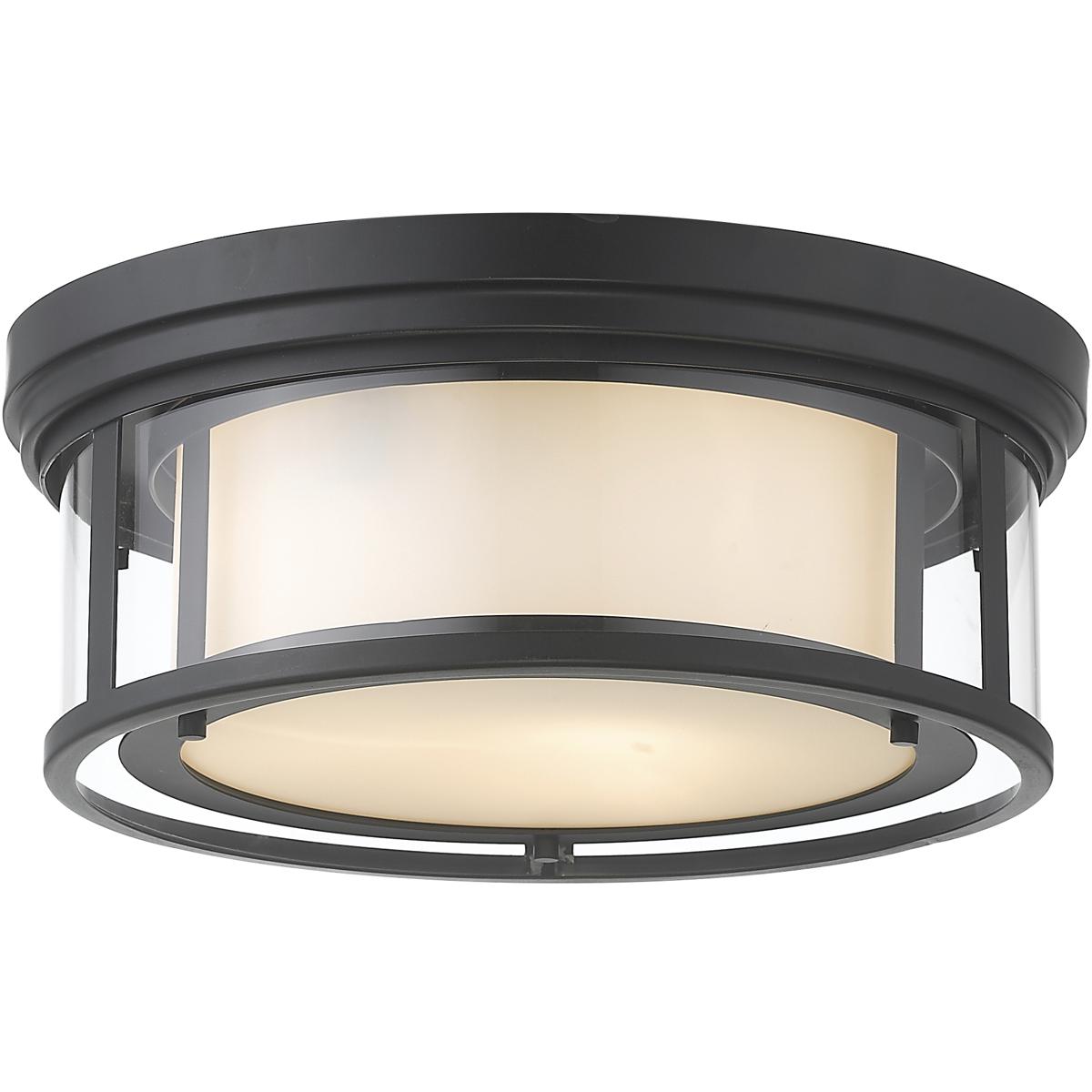 Z-Lite 426F16-MB Willow 3 Light 16 inch Matte Black Flush Mount Ceiling Light