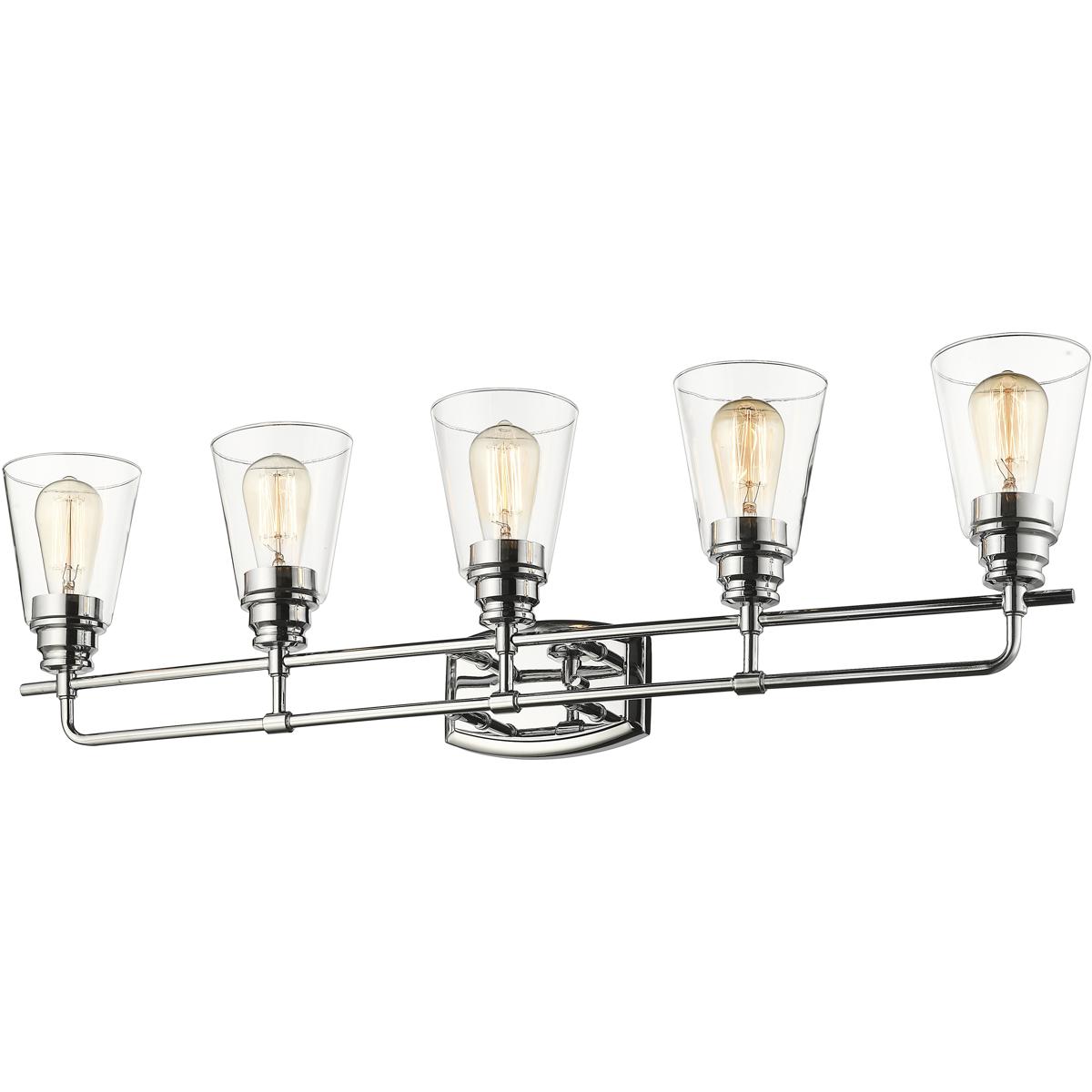 Z-Lite 428-5V-CH Annora 5 Light 36.75 inch Chrome Vanity Wall Light