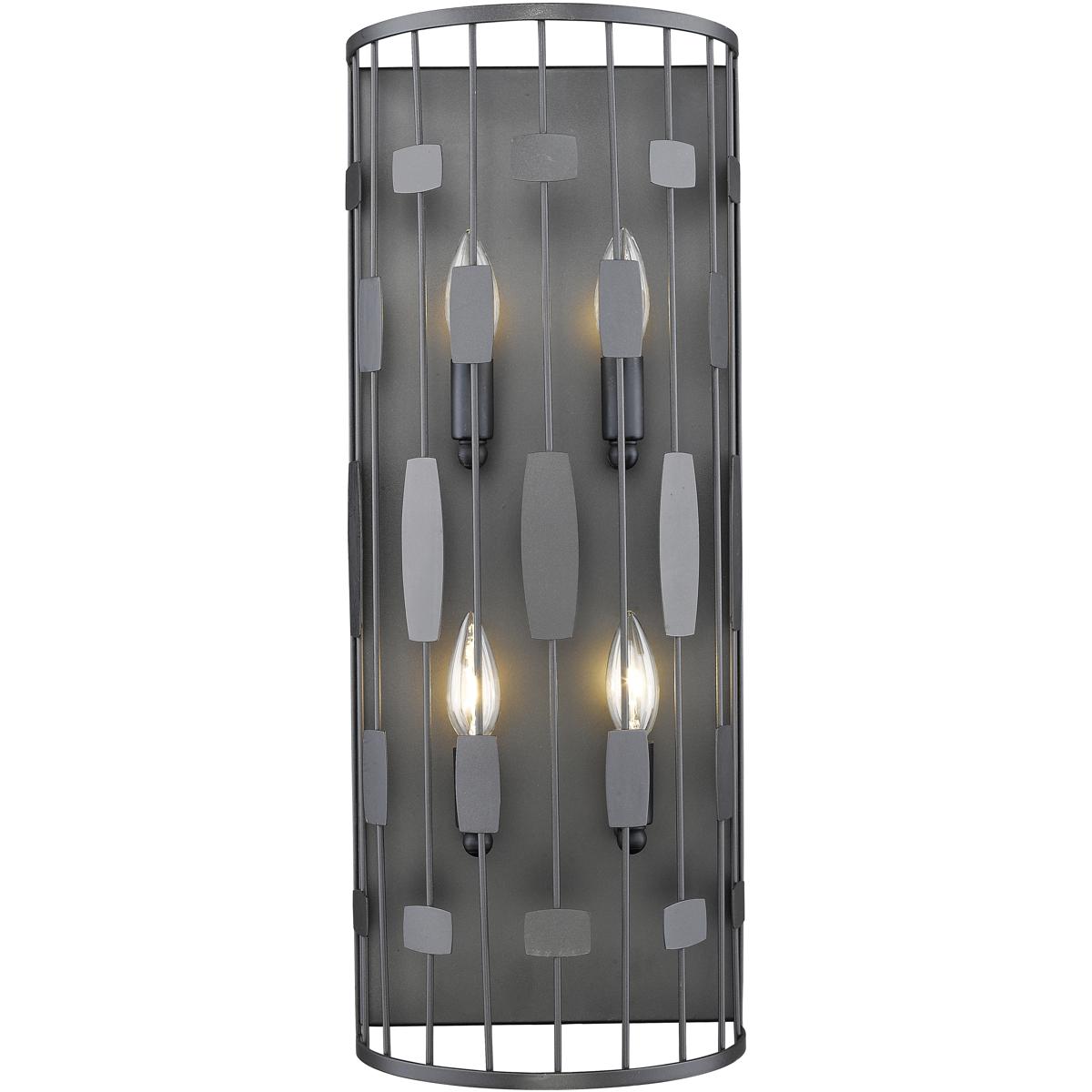 Z-Lite 430-4S-BRZ Almet 4 Light 9.25 inch Bronze Wall Sconce Wall Light