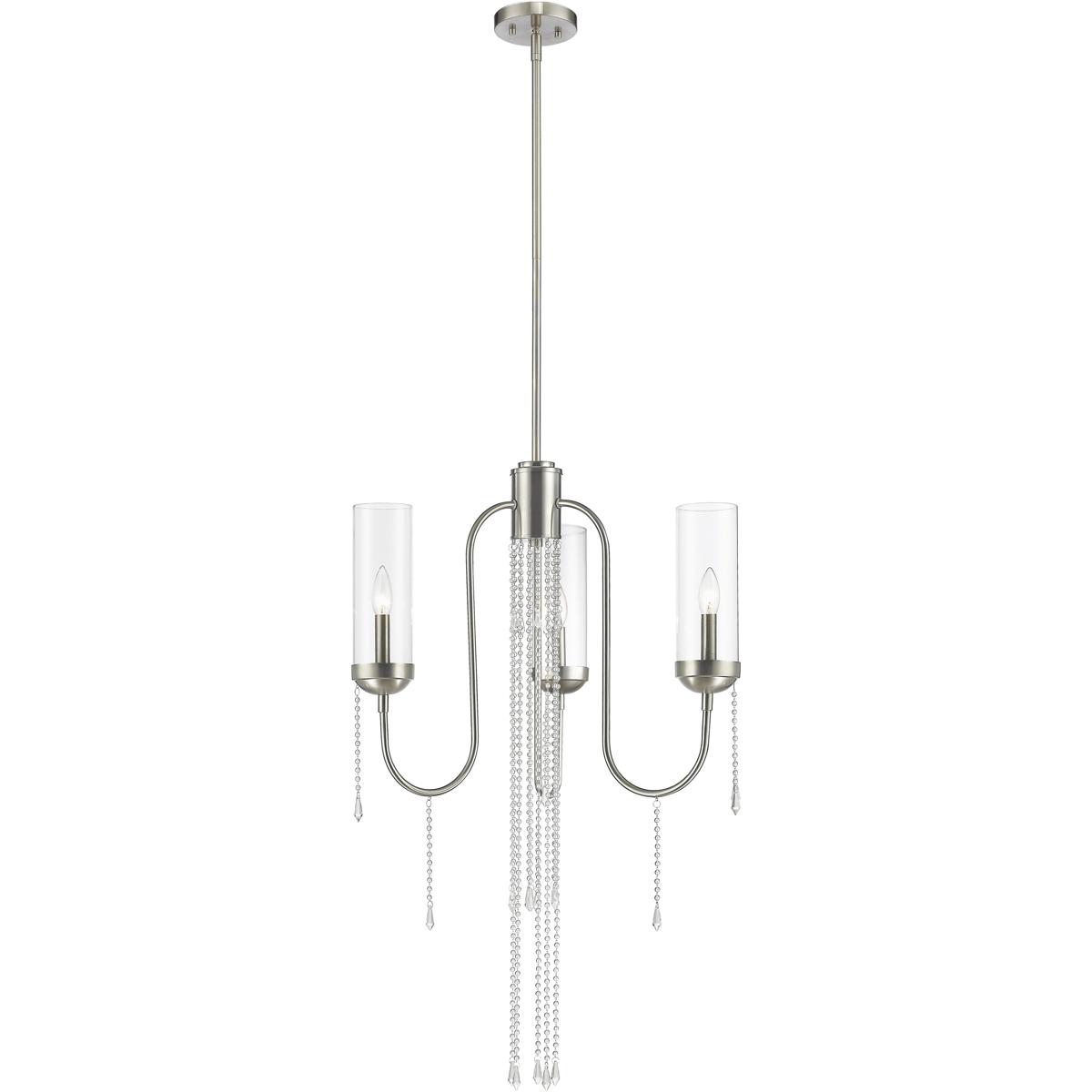 Z-Lite 433-3BN Siena 3 Light 21 inch Brushed Nickel Chandelier Ceiling Light