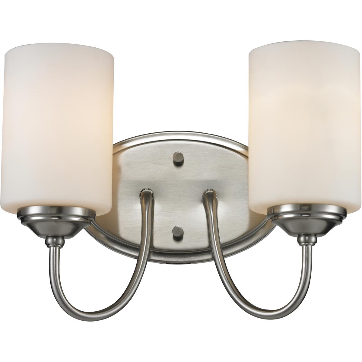 Z-Lite 434-2V-BN Cardinal 2 Light 11.5 inch Brushed Nickel Bath Vanity Light Wall Light