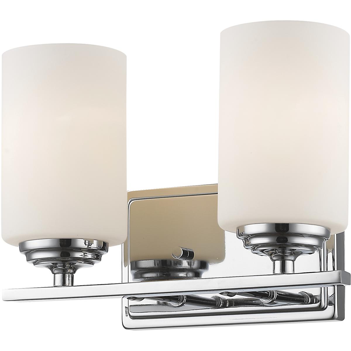 Z-Lite 435-2V-CH Bordeaux 2 Light 11.38 inch Chrome Vanity Wall Light