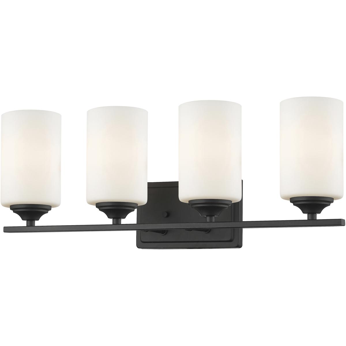 Z-Lite 435-4V-BRZ Bordeaux 4 Light 24 inch Bronze Vanity Wall Light