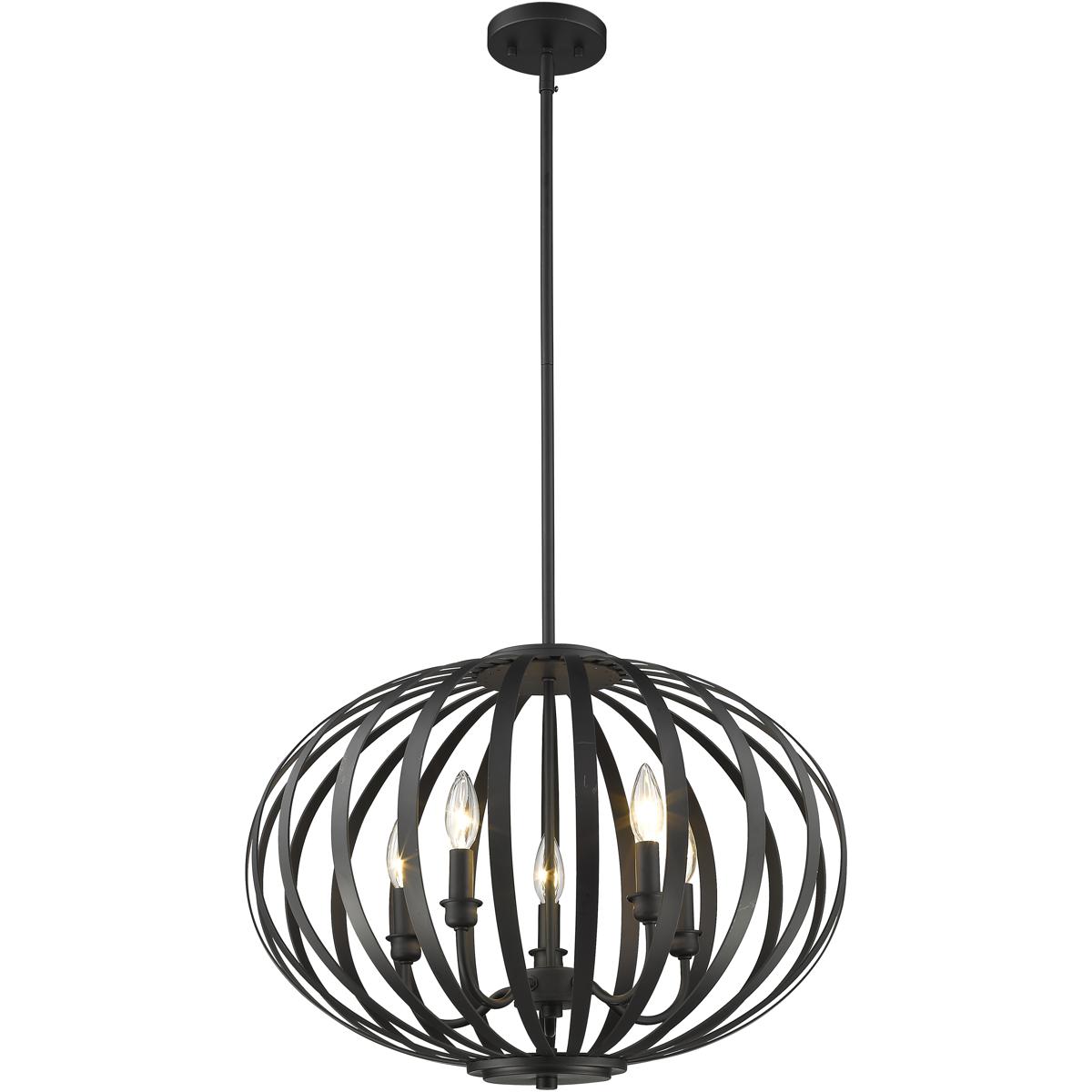 Z-Lite 438-20BRZ Moundou 5 Light 20 inch Bronze Chandelier Ceiling Light