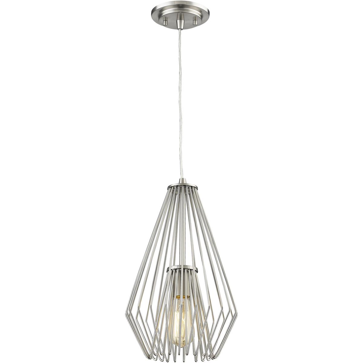 Z-Lite 442MP-BN Quintus 1 Light 9.25 inch Brushed Nickel Pendant Ceiling Light