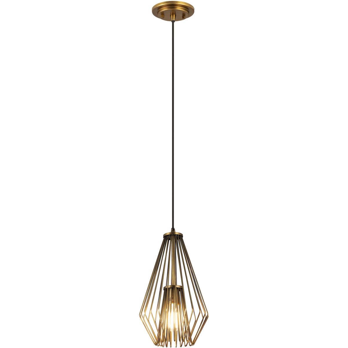 Z-Lite 442MP-RB Quintus 1 Light 9.25 inch Rubbed Brass Pendant Ceiling Light
