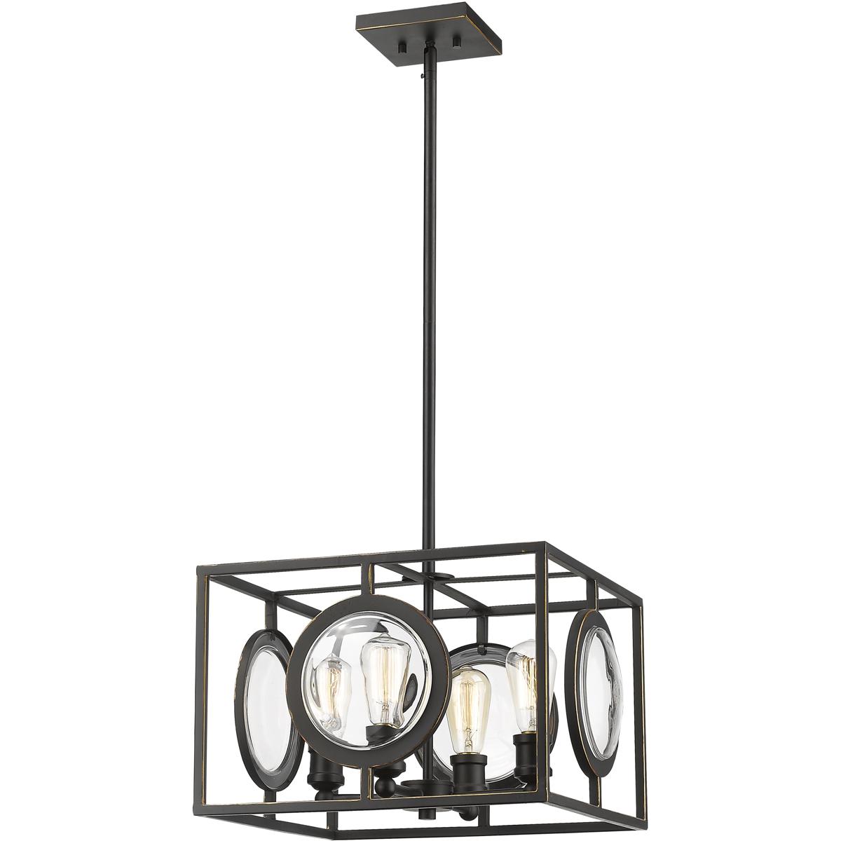 Z-Lite 448-16OB Port 4 Light 17.75 inch Olde Bronze Pendant Ceiling Light in Olde Bronze Steel