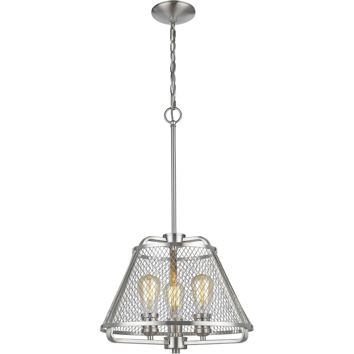 Z-Lite 451-16BN Iuka 3 Light 16 inch Brushed Nickel Pendant Ceiling Light in Brushed Nickel Steel