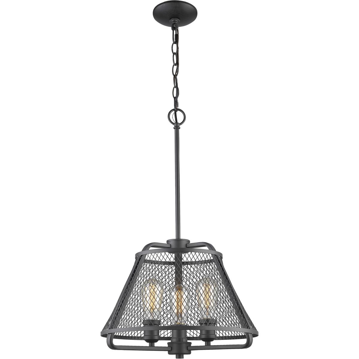 Z-Lite 451-16BRZ Iuka 3 Light 16 inch Bronze Pendant Ceiling Light in Bronze Steel