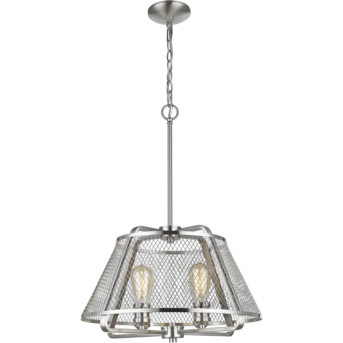 Z-Lite 451-19BN Iuka 4 Light 19 inch Brushed Nickel Pendant Ceiling Light in Brushed Nickel Steel