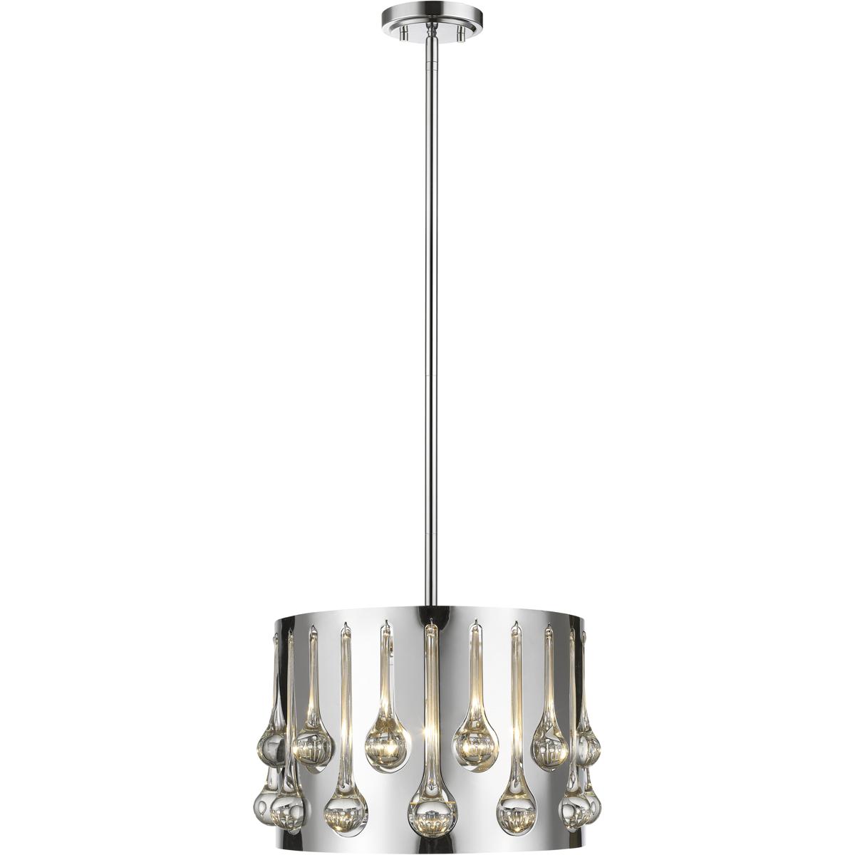 Z-Lite 453-13CH Oberon 3 Light 12.5 inch Chrome Pendant Ceiling Light