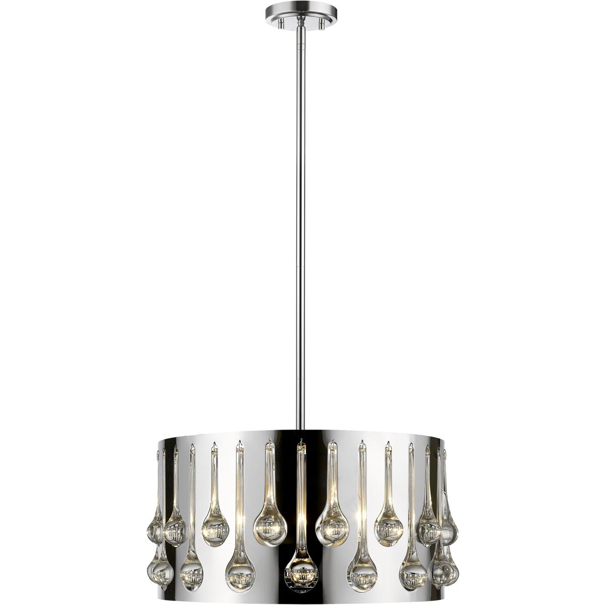 Z-Lite 453-16CH Oberon 4 Light 17 inch Chrome Pendant Ceiling Light
