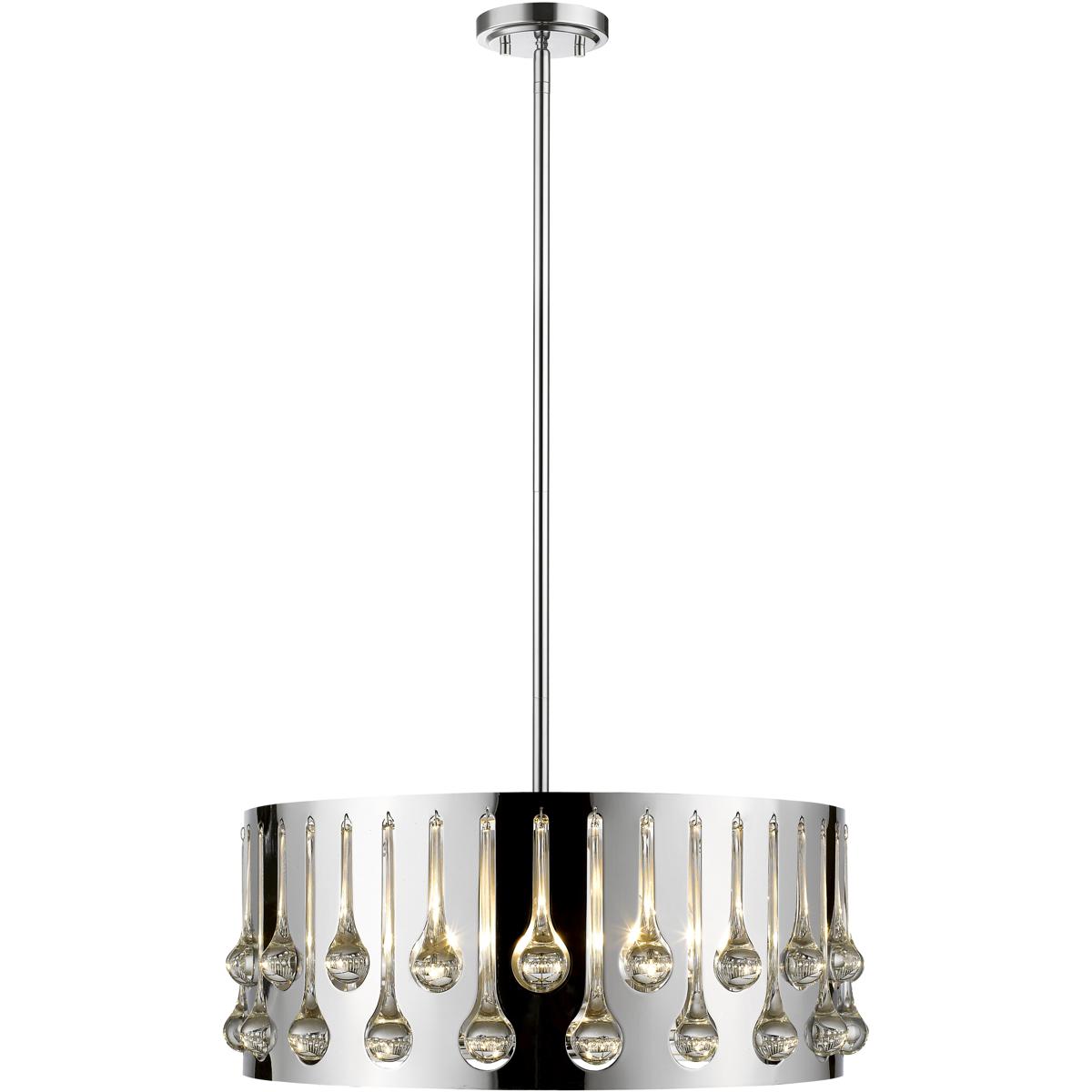 Z-Lite 453-20CH Oberon 5 Light 21 inch Chrome Pendant Ceiling Light