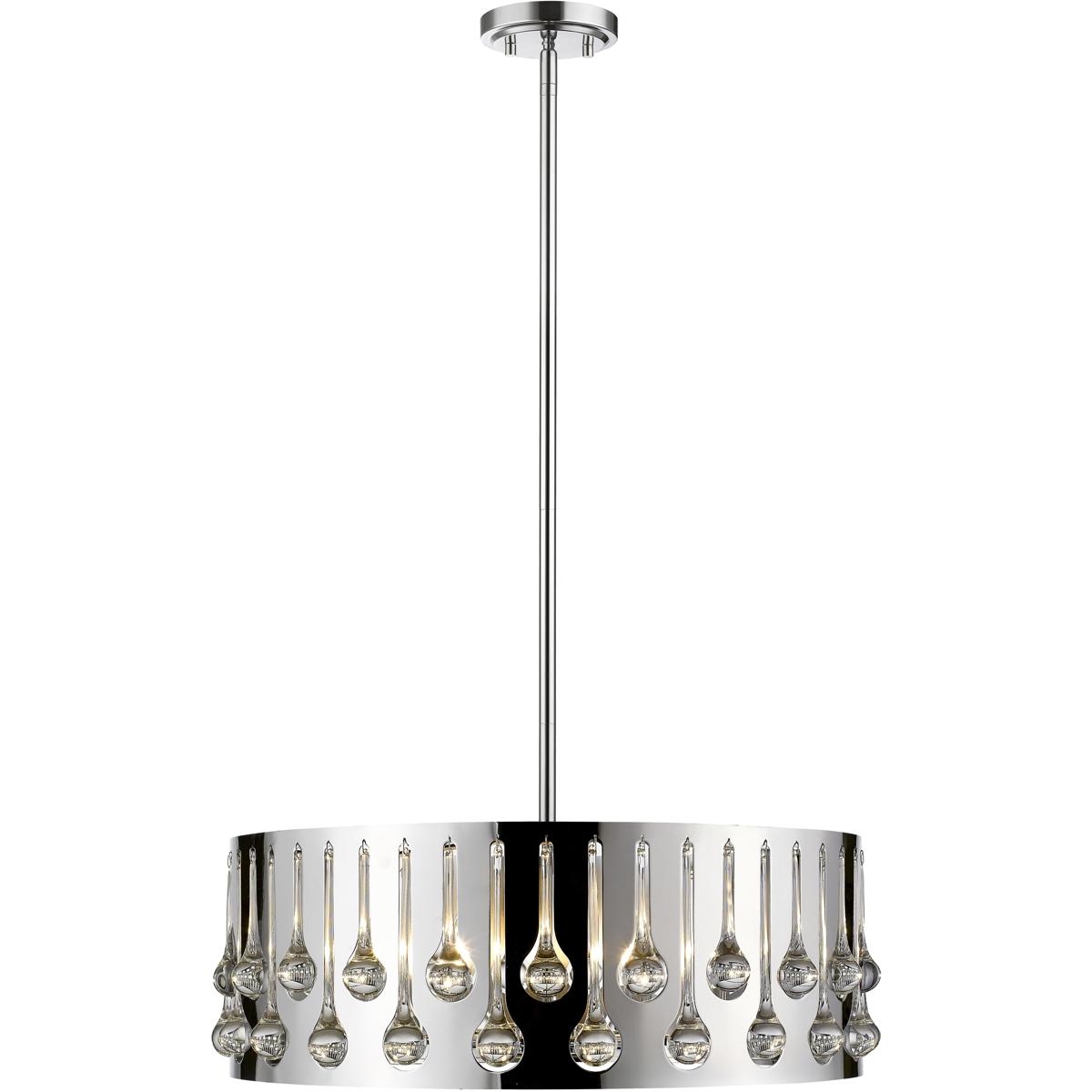 Z-Lite 453-24CH Oberon 6 Light 24.5 inch Chrome Chandelier Ceiling Light