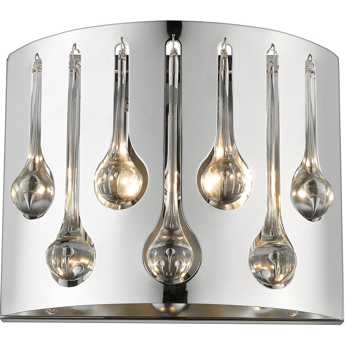 Z-Lite 453R2S-CH Oberon 2 Light 12 inch Chrome Wall Sconce Wall Light